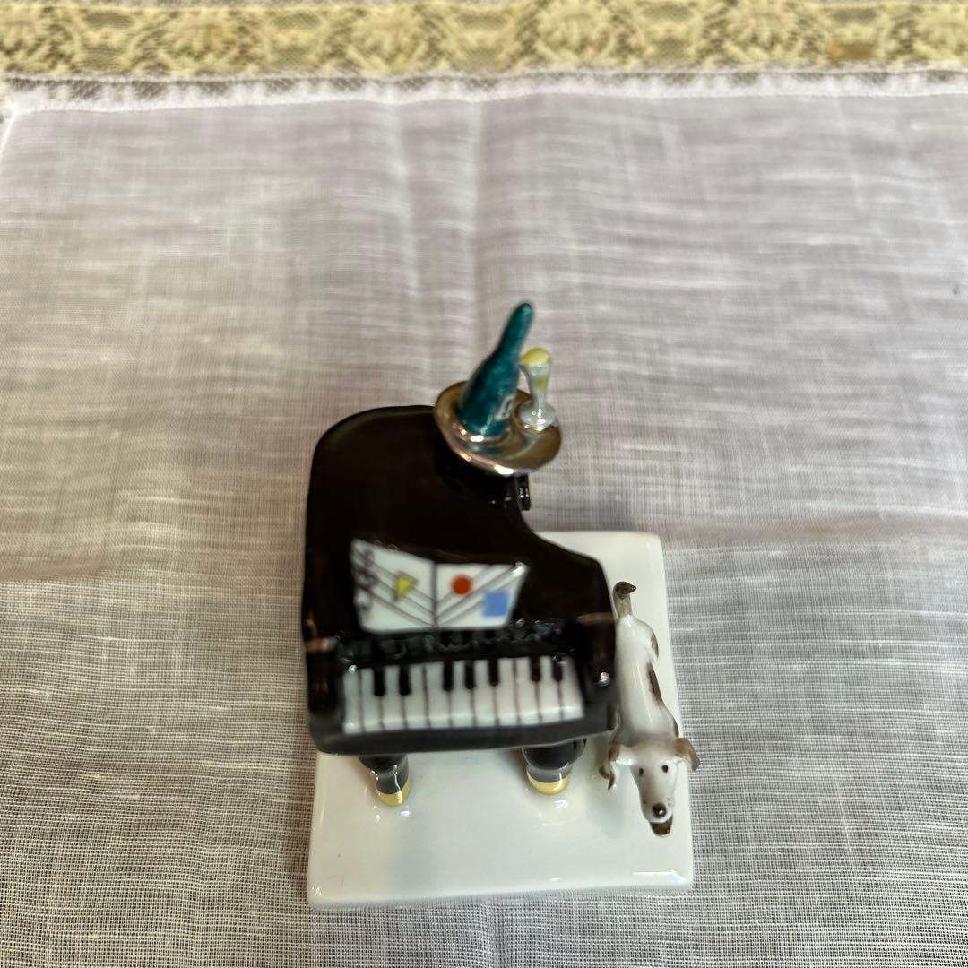 マイセンミュージッククラウン ピアノ奏者とピアノ 手びねり ペーターシュトラング