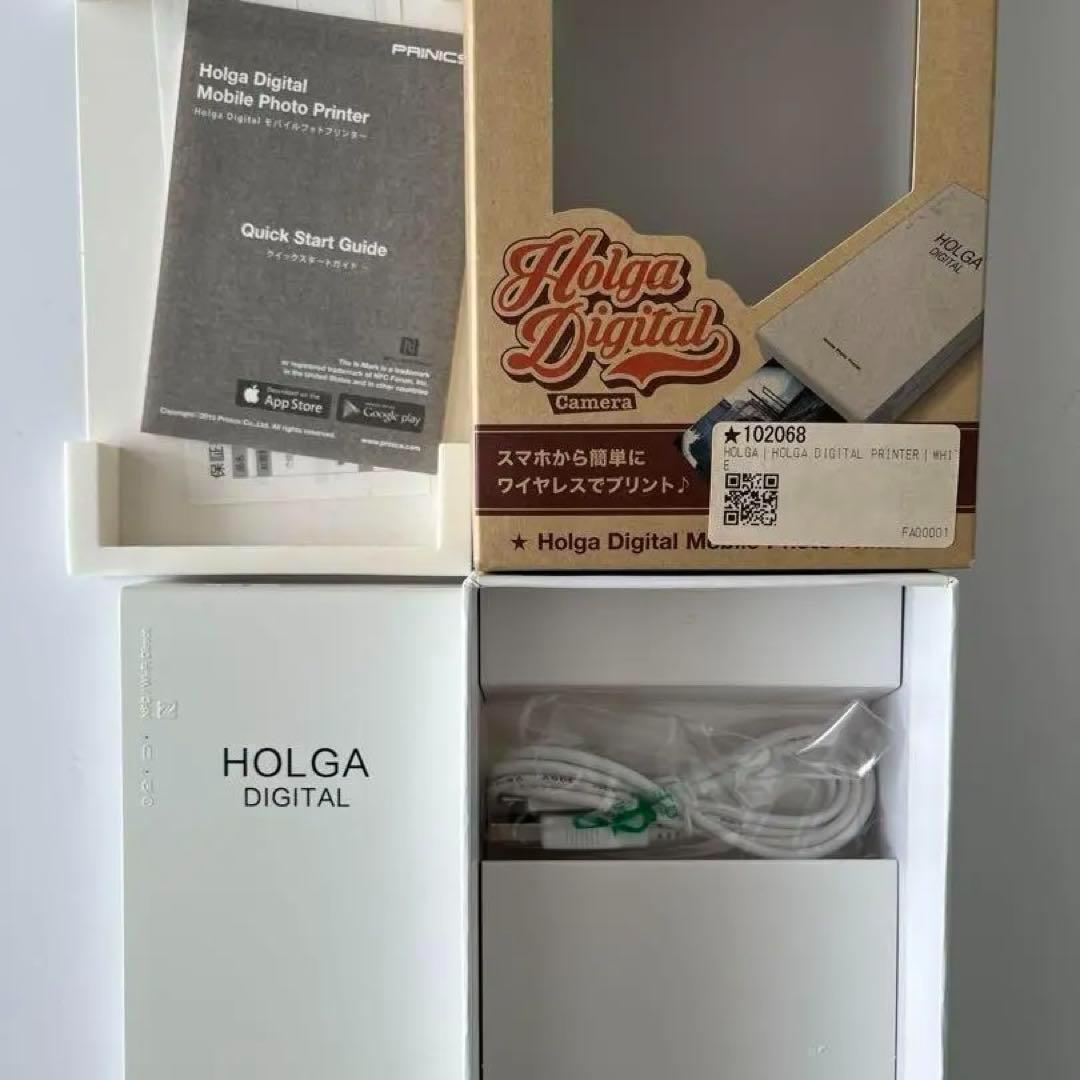 新品　HOLGA DIGITAL　モバイルフォトプリンター　4色防水加工　白