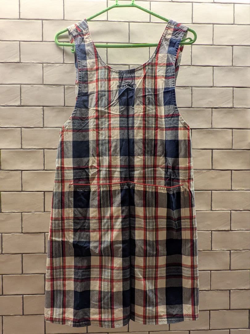 PERSON'S チェック柄エプロン フリーサイズ