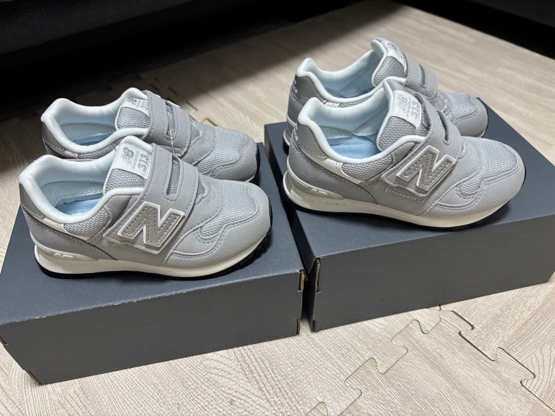 ニューバランス　313 グレー　キッズスニーカー 2足セット　16 16.5