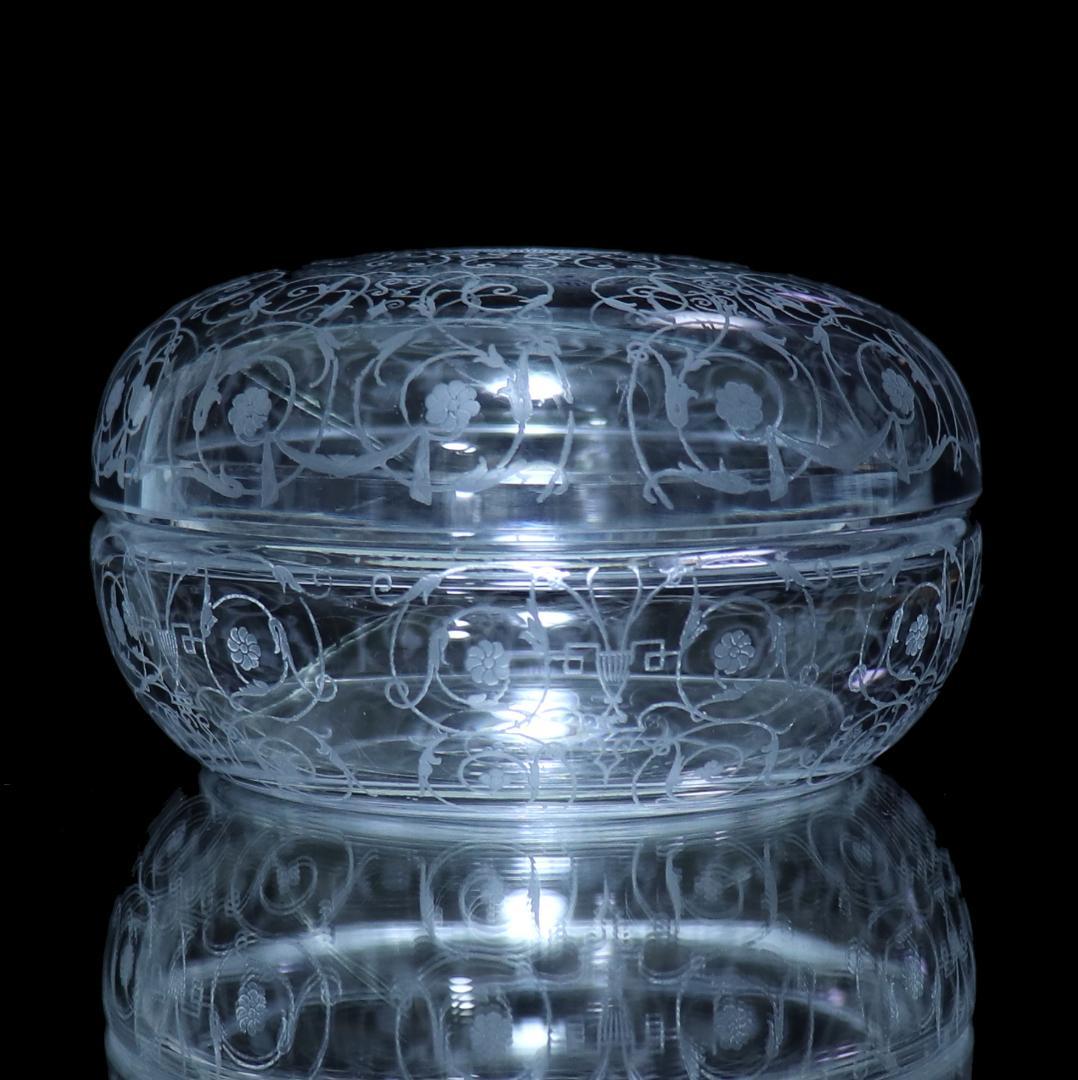 オールド・バカラ レアモデル唐草文様蓋物 小物入れボンボニエール ミケランジェロ