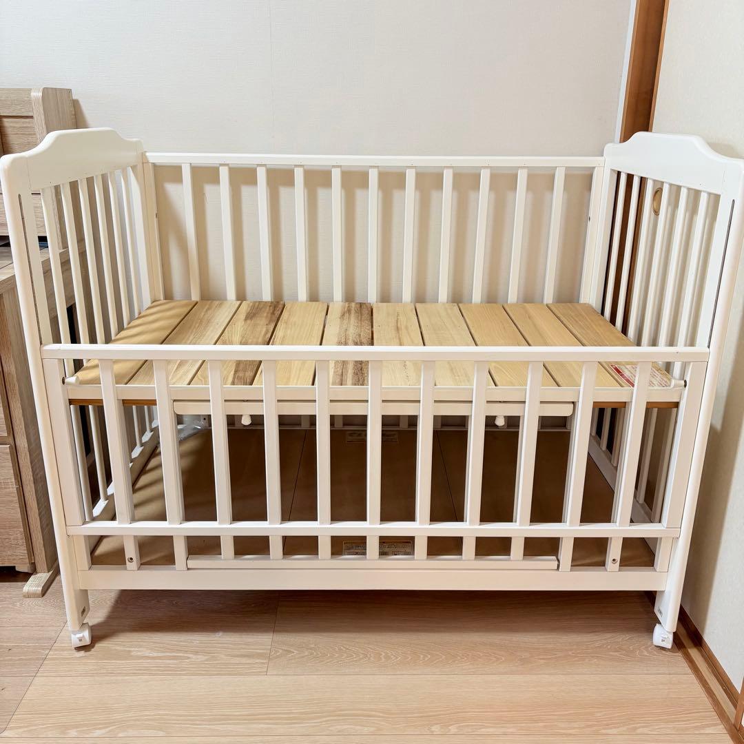 KATOJI ホワイト 木製 ベビーベッド 120×70 レギュラー