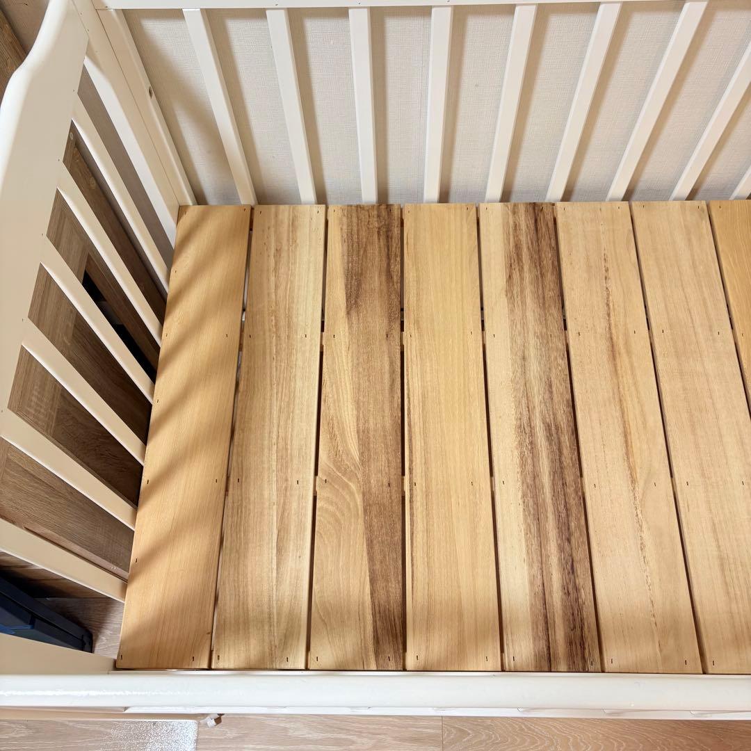 KATOJI ホワイト 木製 ベビーベッド 120×70 レギュラー