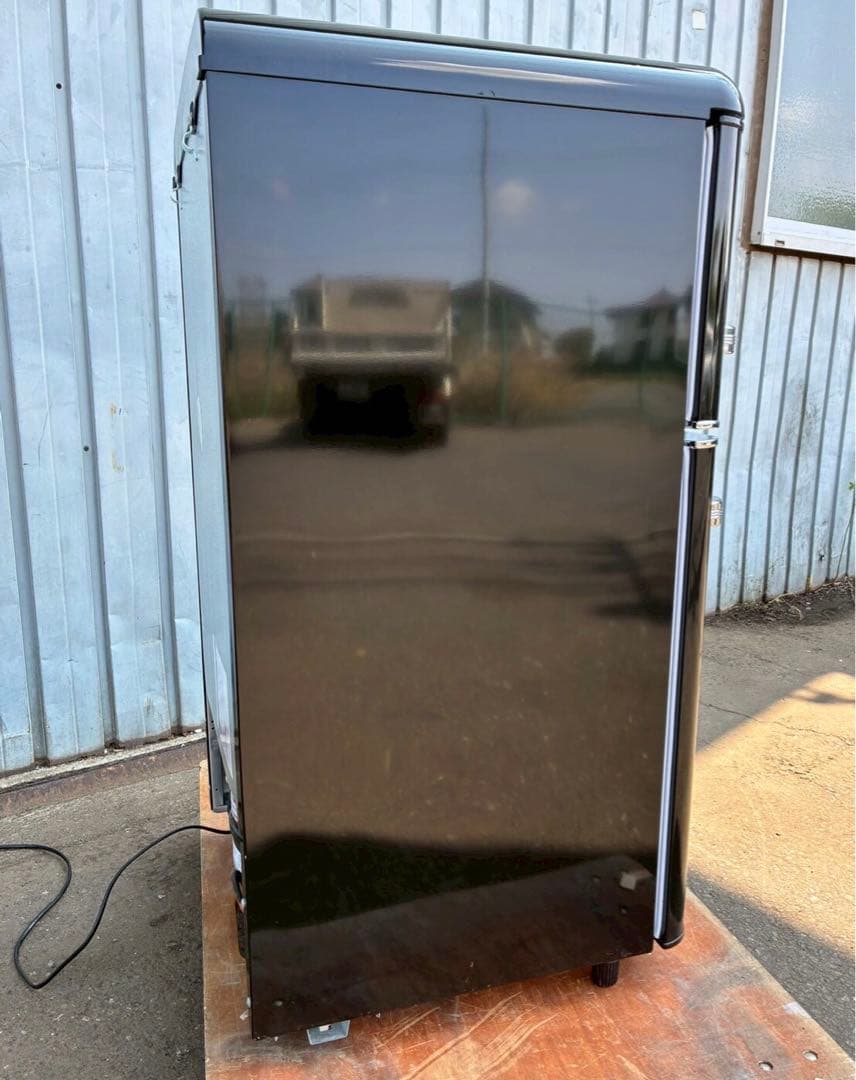 【美品】オーヤマ 冷蔵庫PRR-082D-B 黒 レトロ コンパクト