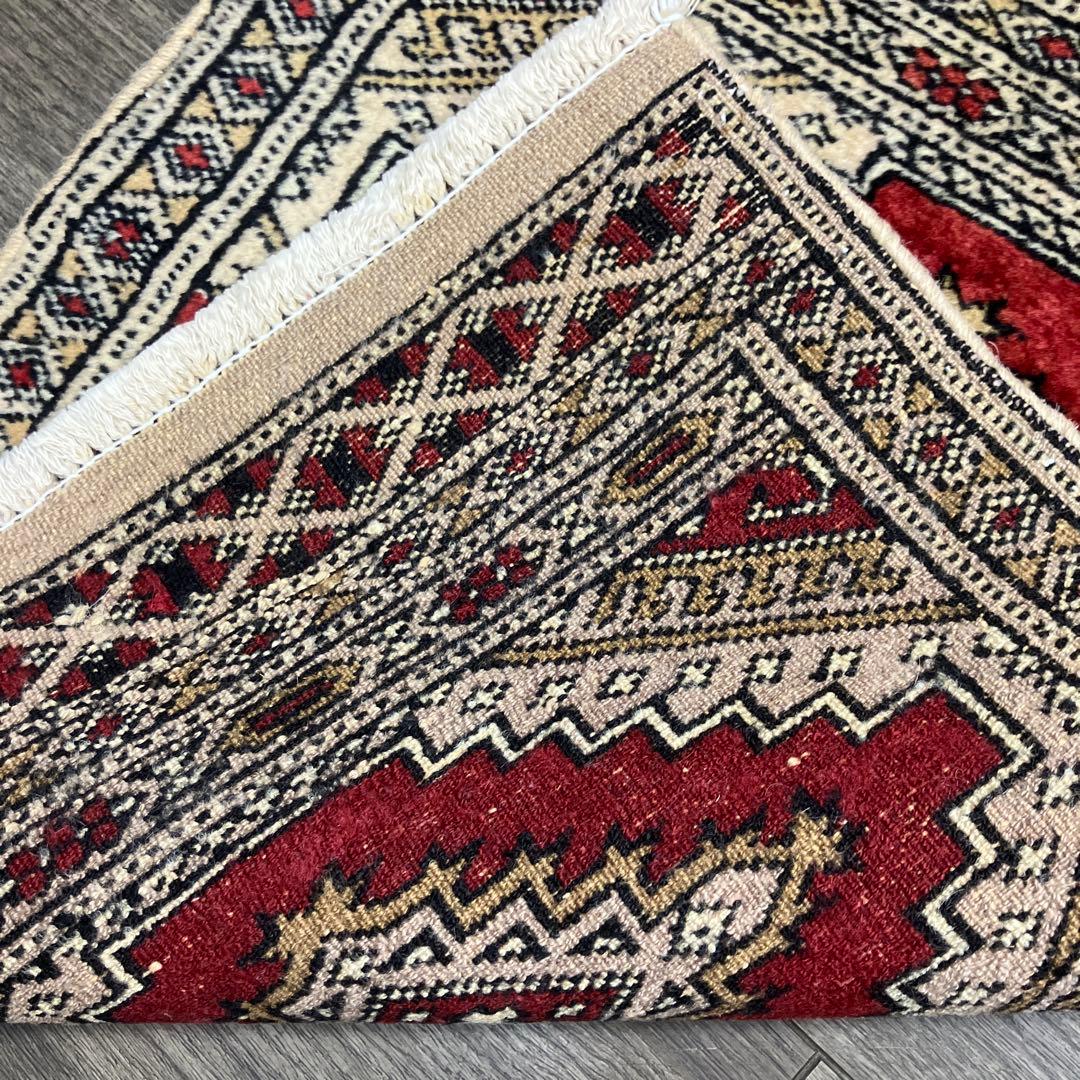 55x44cmトライバルラグ手織り絨毯カシミリヤンヴィンテージ アンテイーク絨毯