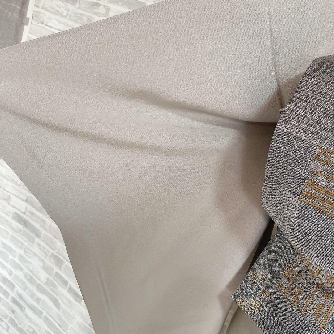 訪問着+長襦袢　フルセット　松葉散らし　手刺繍　着物　付け下げ　Q5