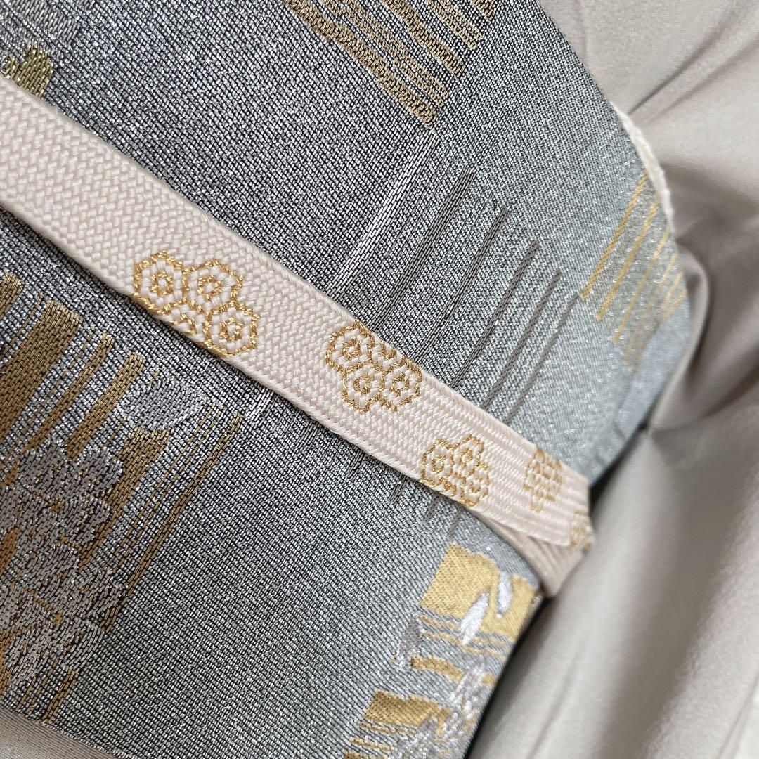 訪問着+長襦袢　フルセット　松葉散らし　手刺繍　着物　付け下げ　Q5