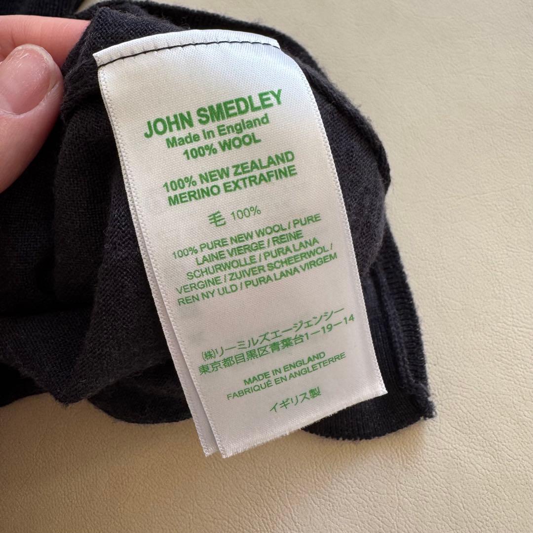 【美品✨】ジョンスメドレー タートルネック ニット ハイゲージ グレー 英国製