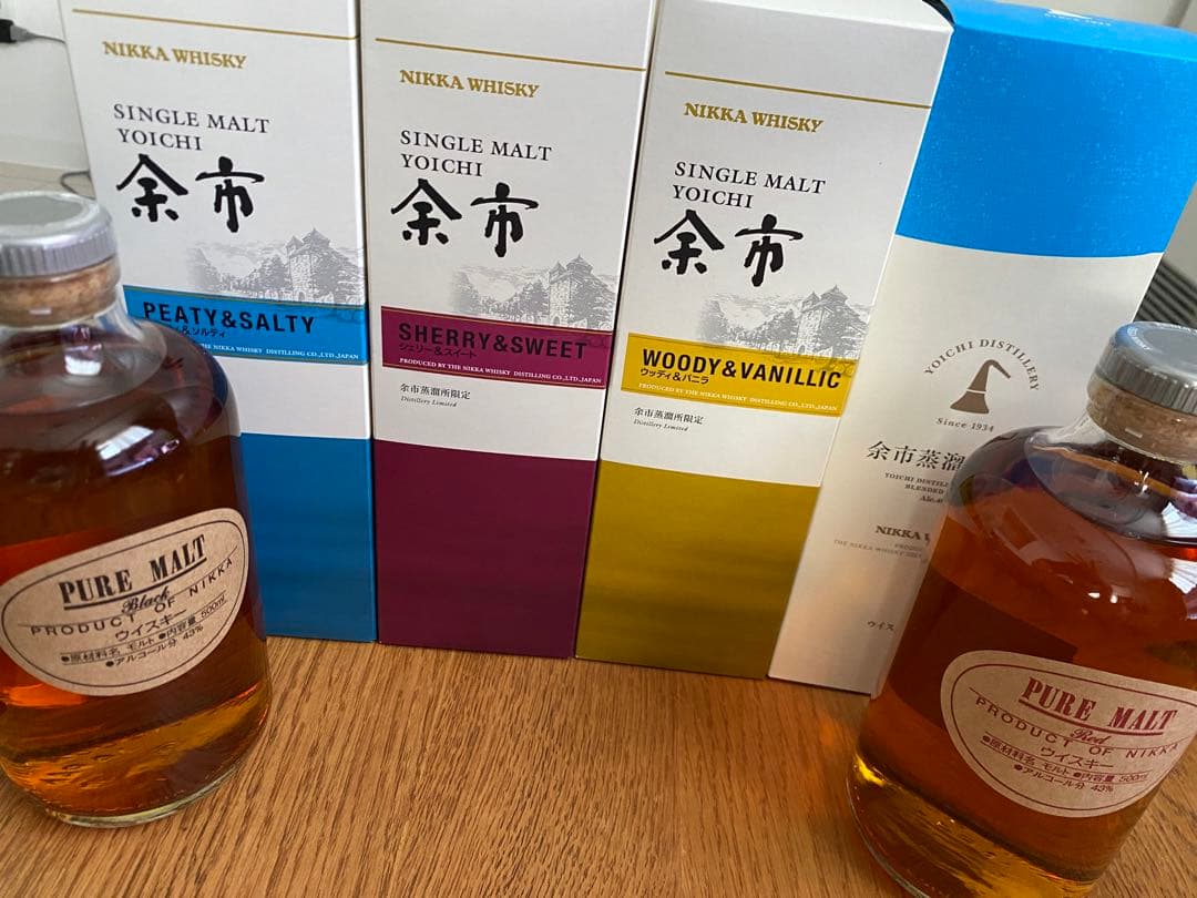 ニッカウイスキー　余市蒸溜所　シングルモルト　ピュアモルト　ブレンデッド　6本