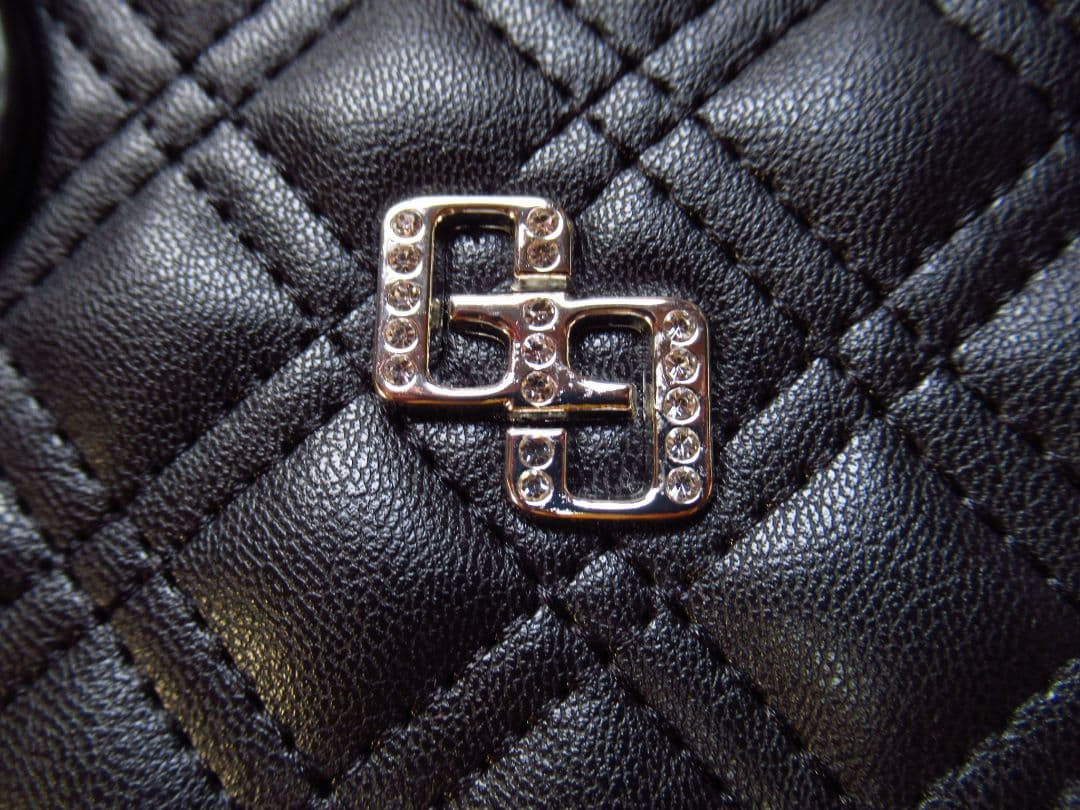 GYDA GG ストーンキルティングBOX BAG キルティングバッグ 黒