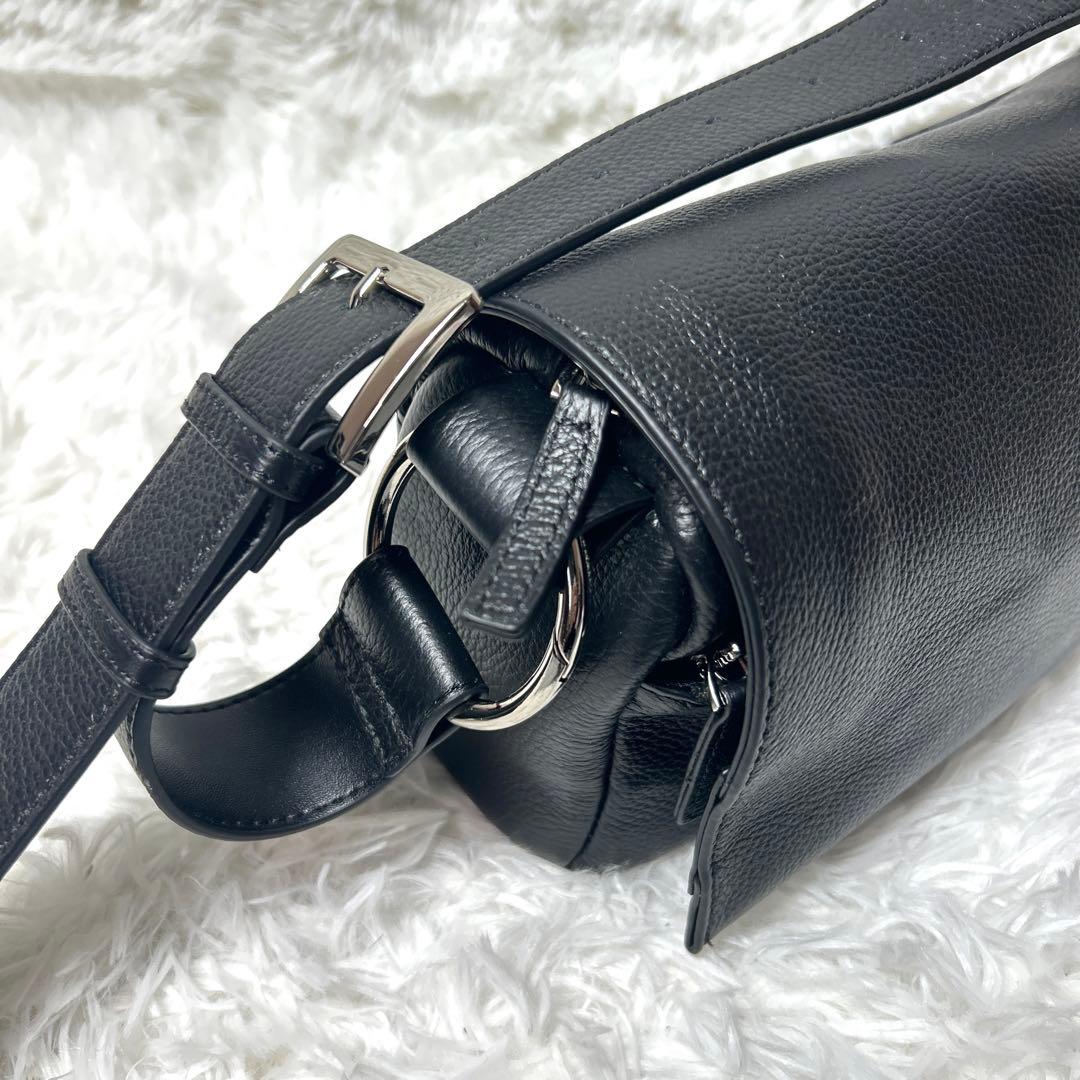 【極美品・未使用級】BEARDSLEY 2way レザーボディバッグ ブラック