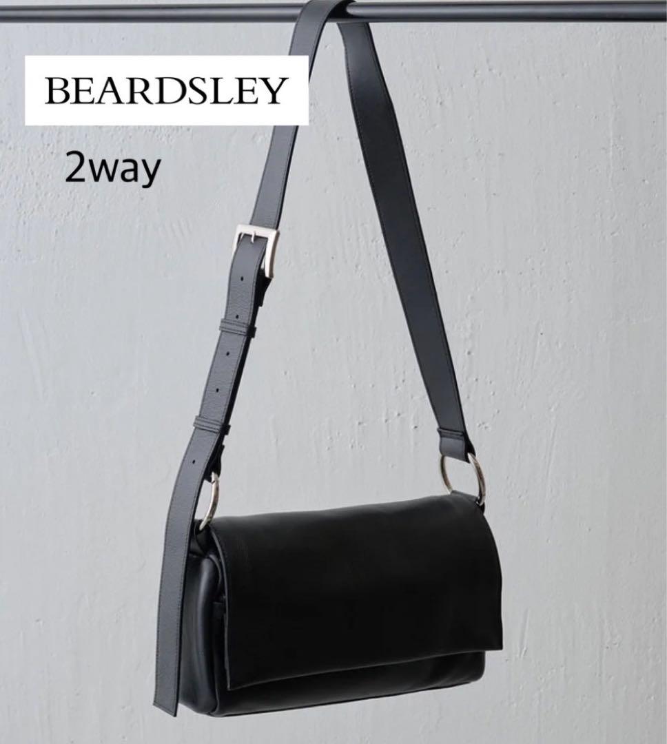 【極美品・未使用級】BEARDSLEY 2way レザーボディバッグ ブラック