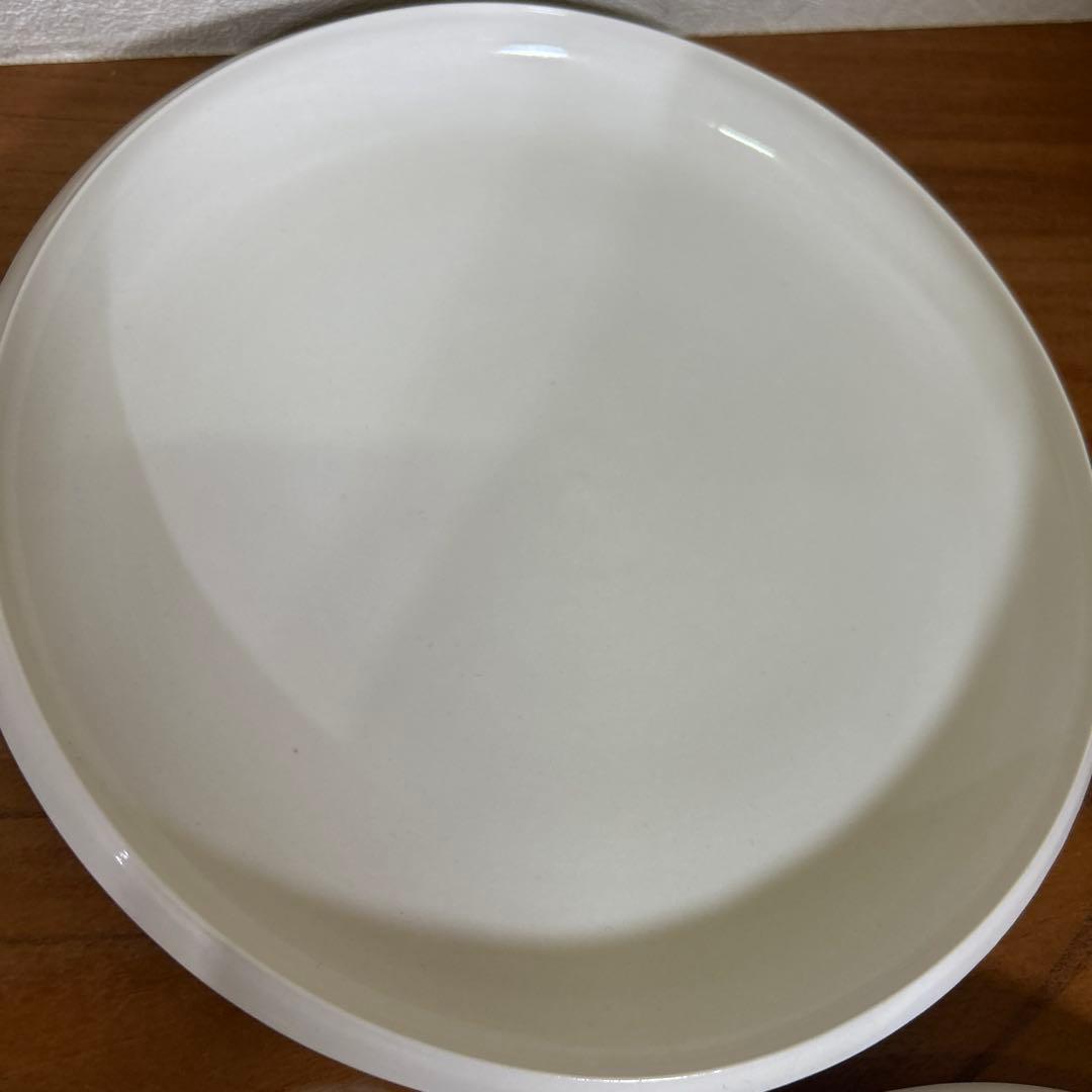 【美品】岩田哲宏　エッジプレート　白　8寸　24cm 4枚セット販売　1点チップ