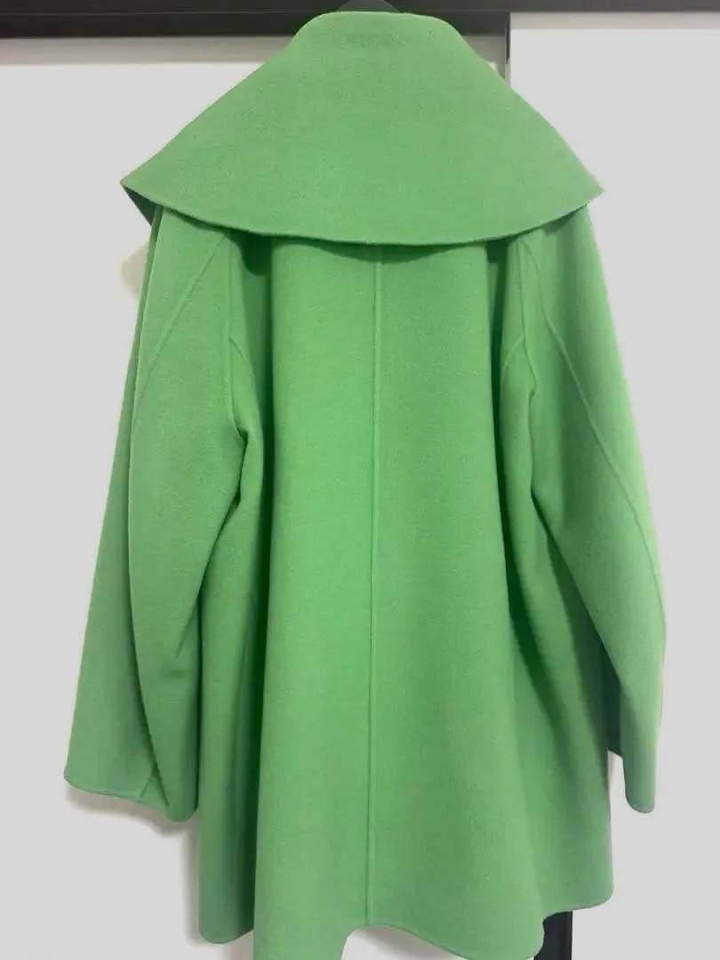 TOMORROWLANDトゥモローランドウールビーバーメルトンビッグカラーコート