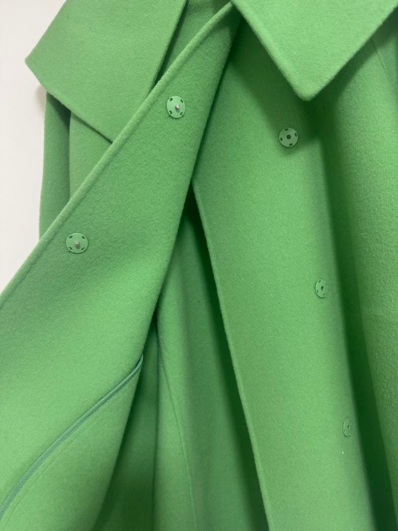 TOMORROWLANDトゥモローランドウールビーバーメルトンビッグカラーコート