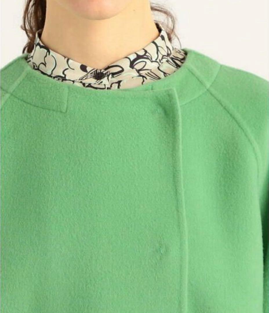 TOMORROWLANDトゥモローランドウールビーバーメルトンビッグカラーコート