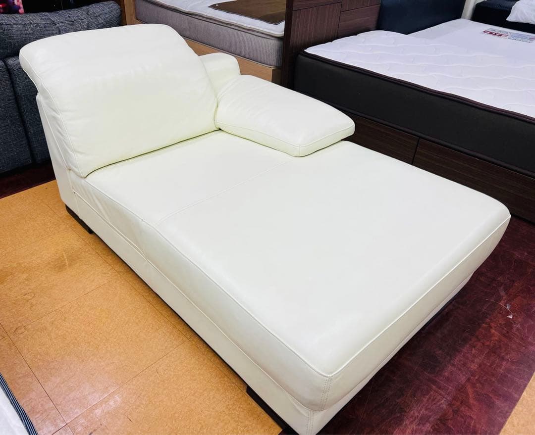 【地域限定無料配送】 IDC大塚家具CHAISE LONGUE総本革