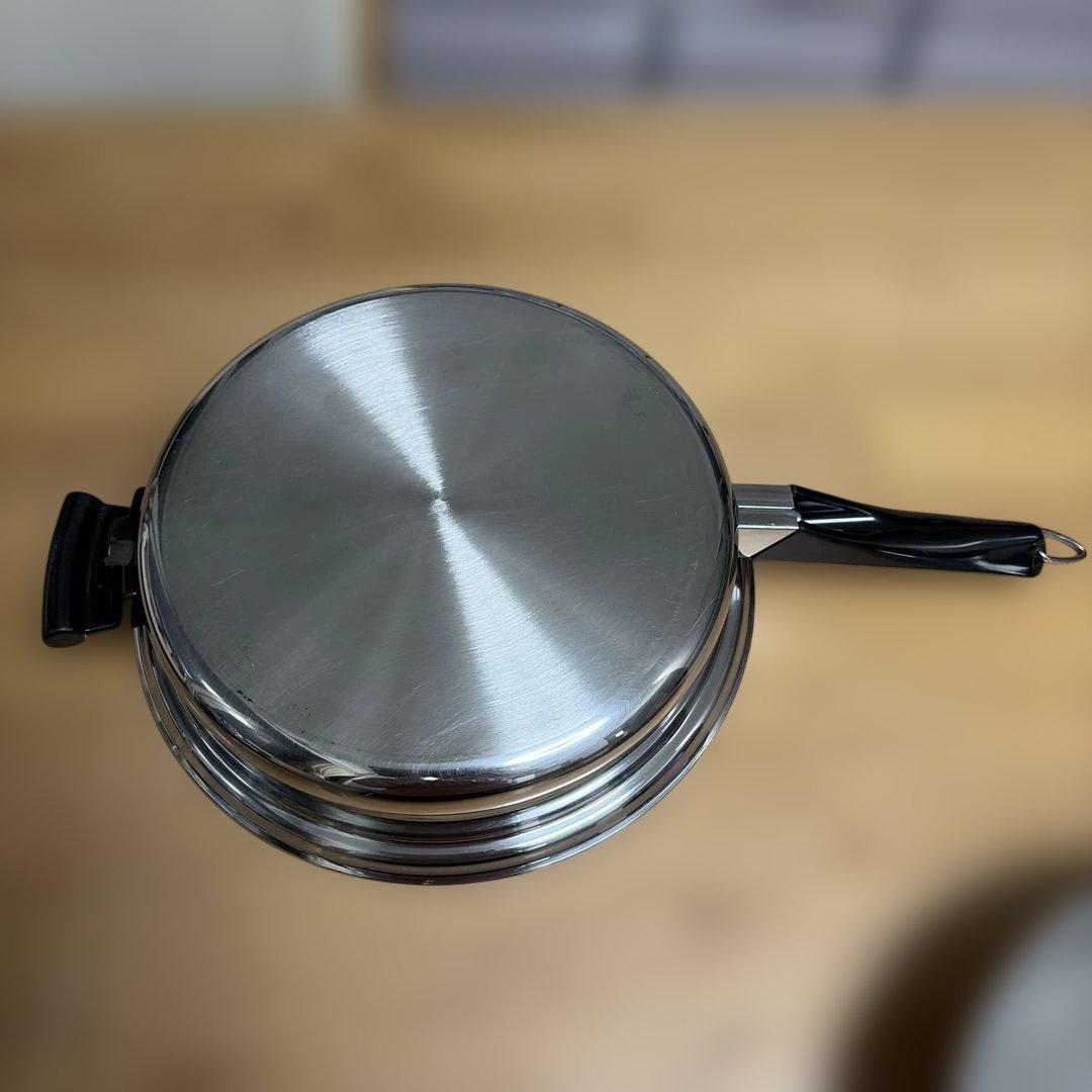アムウェイ　ステンレス フライパン ガラス蓋付き