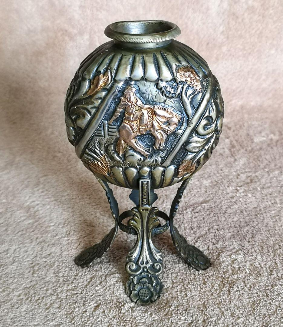 【アルゼンチン　茶器　アンティーク　1970】イェルバ マテ カップ&ストロー