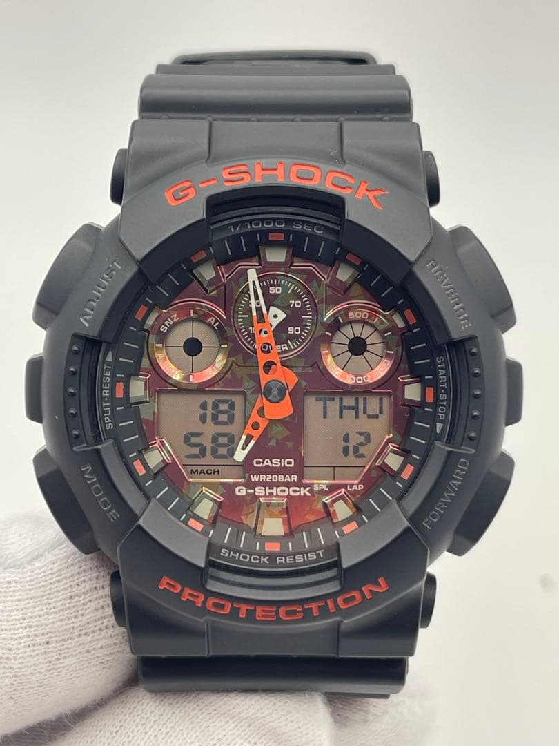 美品 G-SHOCK GA-100TAL-1AJR 京紅葉 カシオ