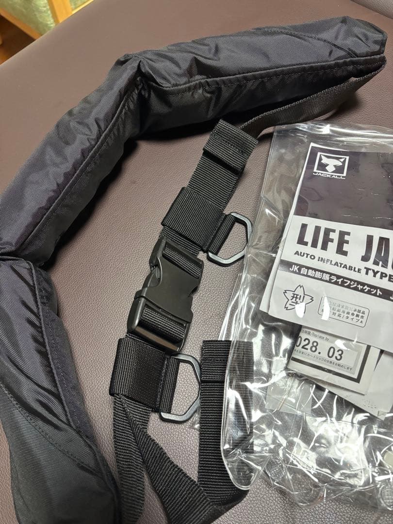使用一回　JACKALL 自動拡張ライフジャケット-JF06桜マーク付き