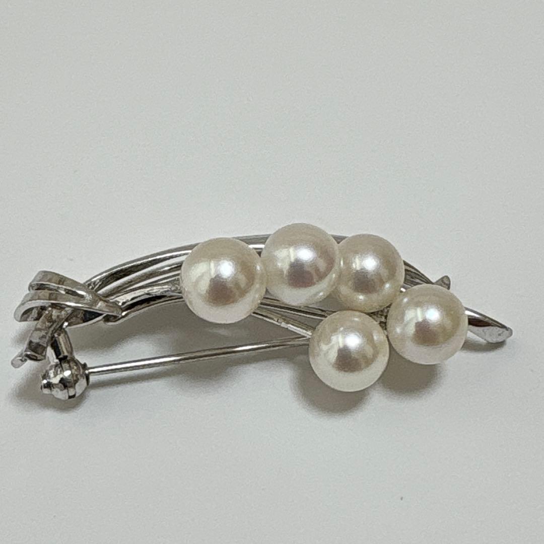 皇室御用達 MIKIMOTO ミキモト アコヤ真珠 パール ブローチ コサージュ