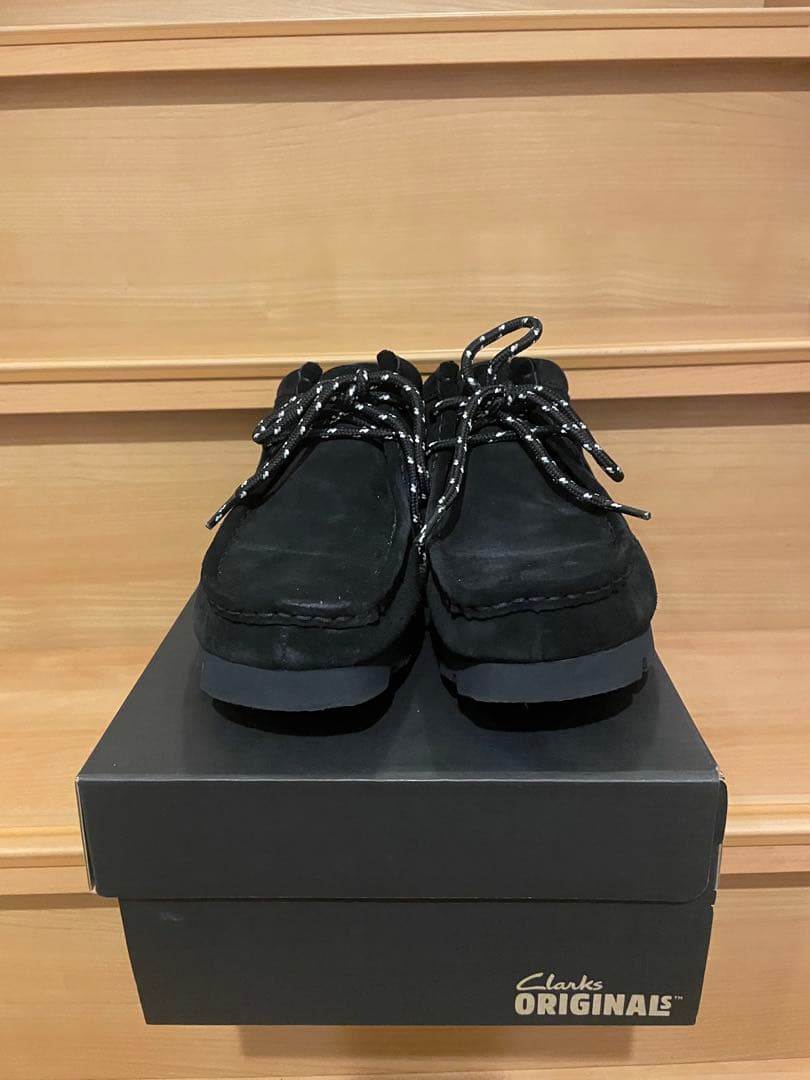 靴 clarks wallabee gtx black uk7