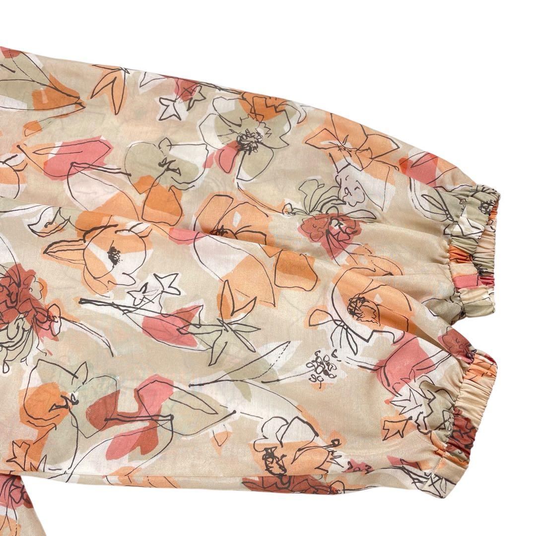 美品 トゥモローランド 24SS 近年 ピオニープリントブラウス 定価2.3万