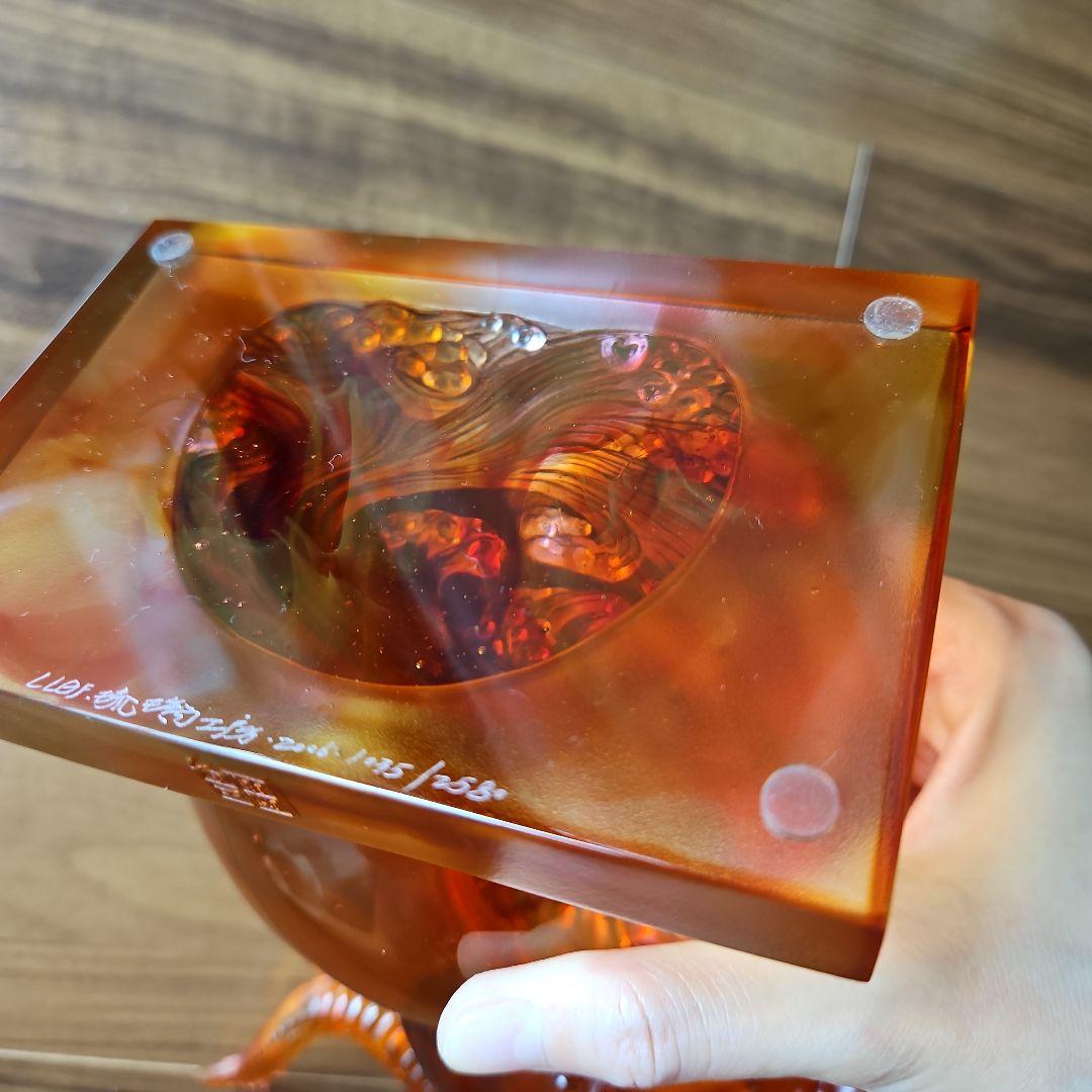 瑠璃工房 龍 辰 瓢箪 波 置物 オブジェ 大きめ 石