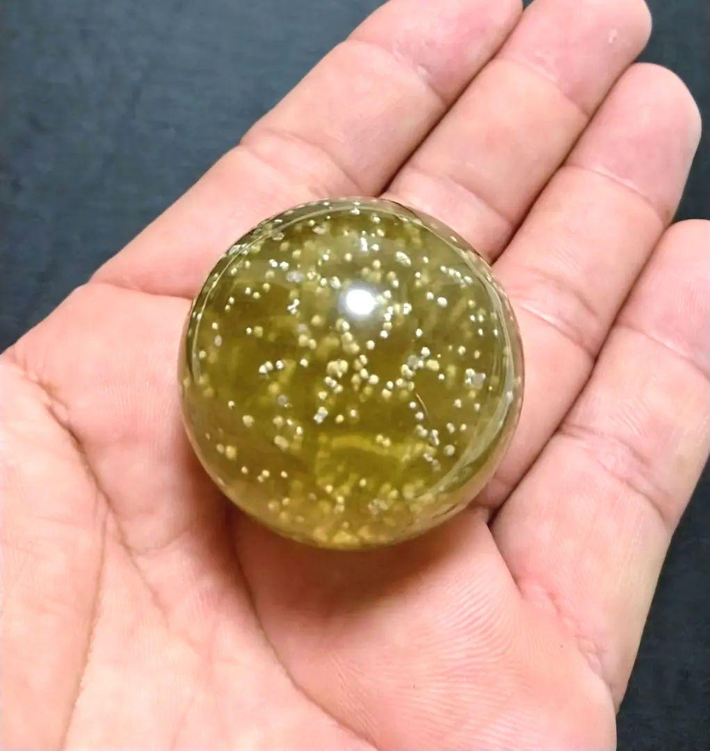 【高品質】リビアングラス　スフィア　約４０㎜　珍品　希少　レア　ガラス　隕石
