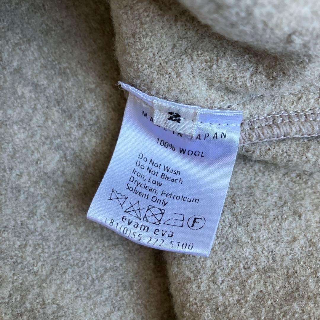evam eva プレスウールノーカラーコート　ヨーガンレール　中川政七商店