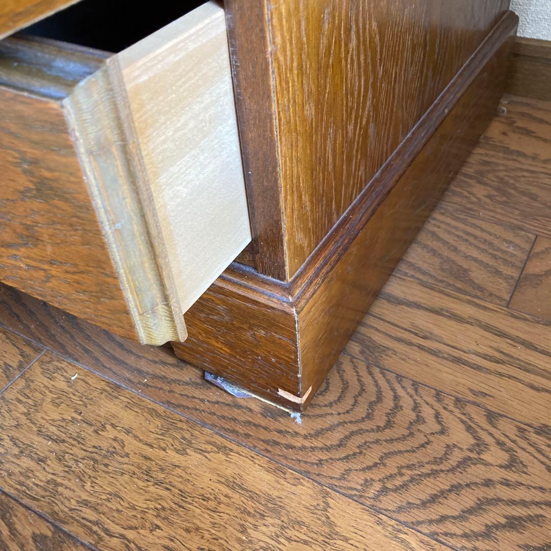 越後民芸　ライティングビューロー木製座卓 引き出し付き