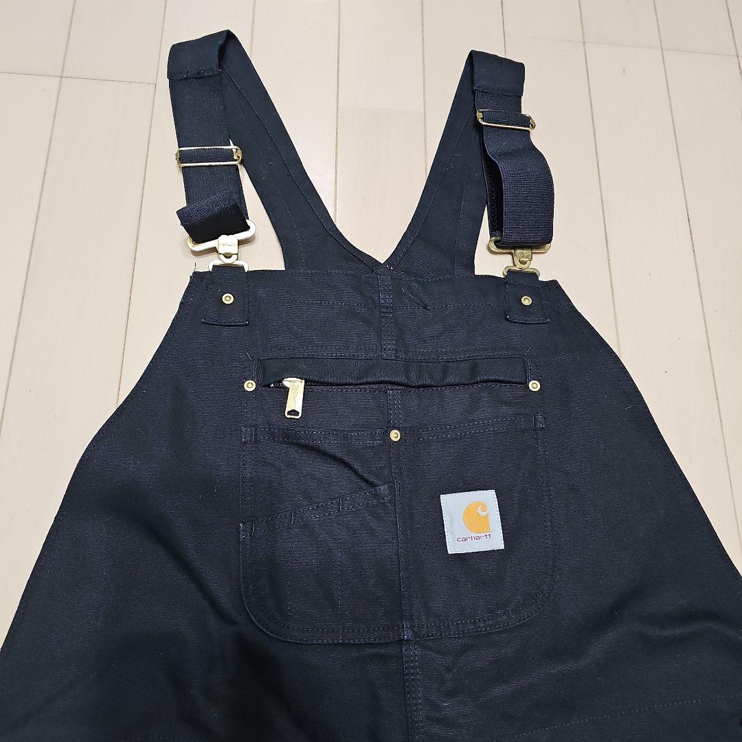 Carhartt カーハート Wニー オーバーオール USA企画 美品 ブラック