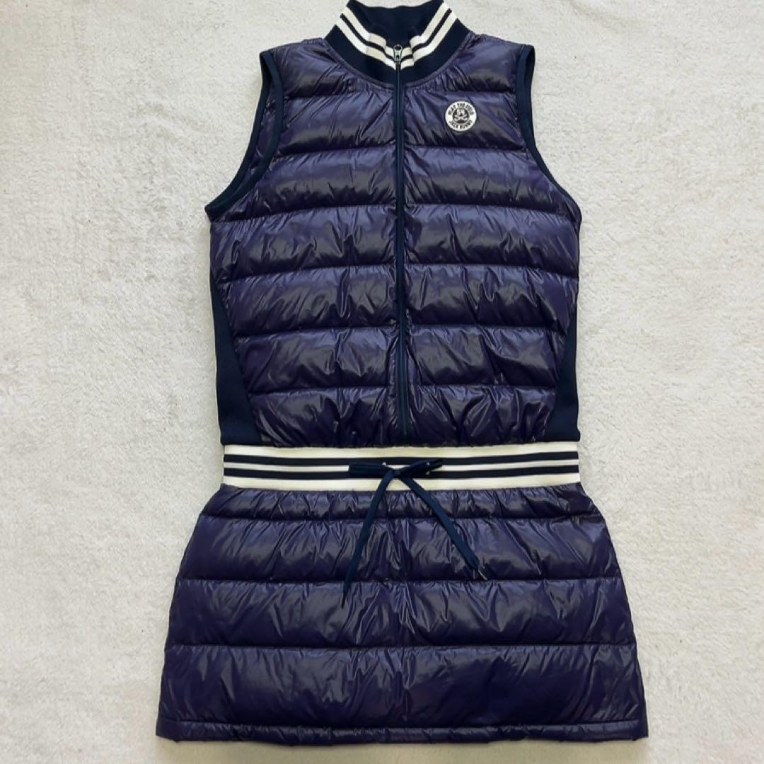 極美品　ジャックバニー ダウン　ワンピース　ロング マジックダウン　ネイビー