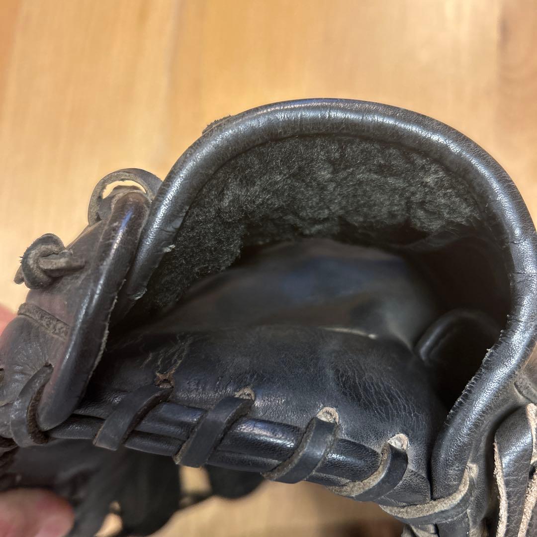 ミズノプロ　外野用　硬式野球グローブ 黒 レザー　ビックＭ