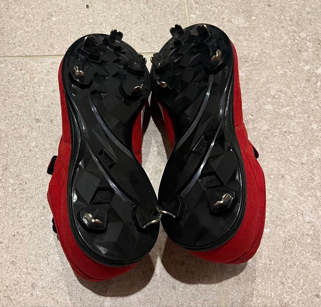 【新品未使用】TEPPEN 野球スパイク 赤 26cm ベルト式 軽量モデル