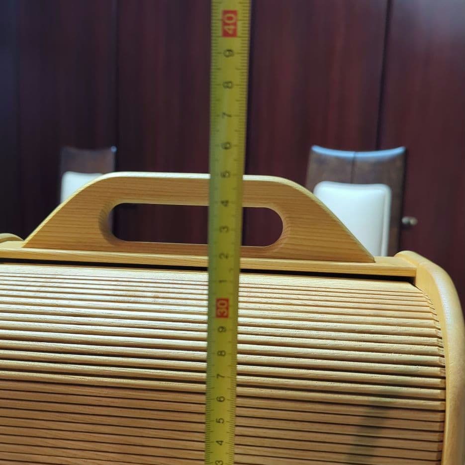 木製蛇腹コスメボックス　木箱収納　メイクボックス　化粧箱　小物入れナチュラル