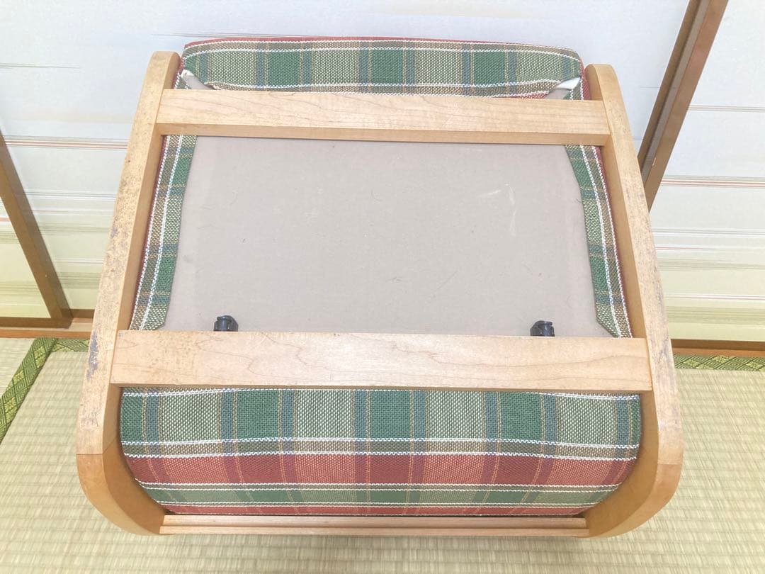 ☆超激レア 広松木工 COTTA コッタチェア ロッキングする座椅子 チェック柄