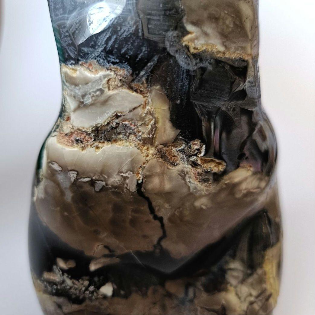 BIG　ボルケーノアゲート　火山瑪瑙　女性像　モデル　トルソー　天然石　置物