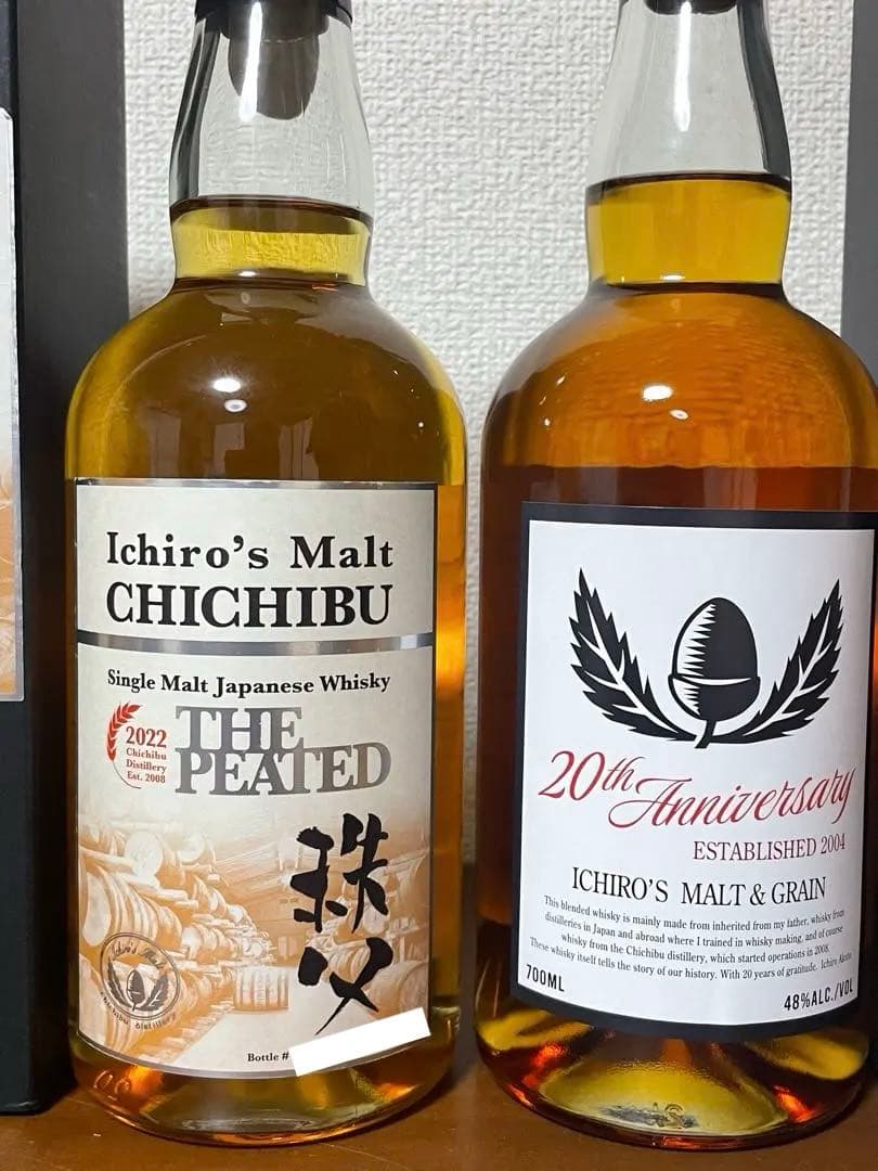 イチローズモルト秩父ザ、ピーテッド。20周年アニバーサリー　　2本セット