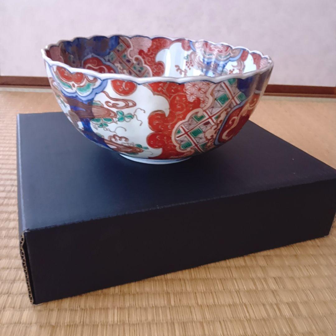 ②【古伊万里】骨董品 大皿 色絵 鉢 深鉢 伊万里 陶器 有田焼 希少 極美品