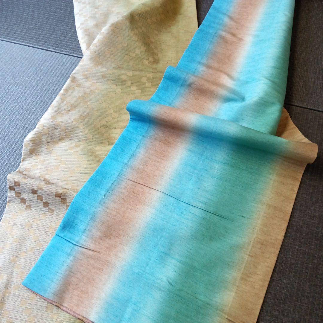 菅原工房 手先二通り　袋帯　霞　リバーシブル　縦縞