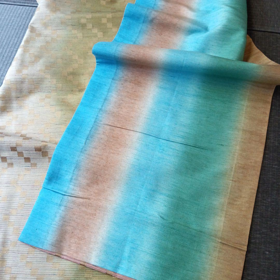 菅原工房 手先二通り　袋帯　霞　リバーシブル　縦縞