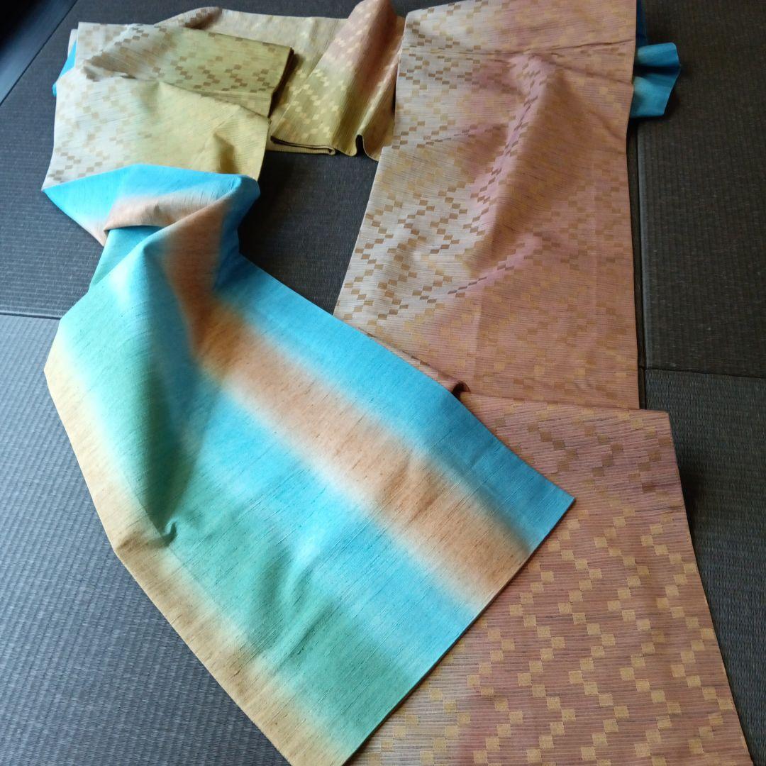 菅原工房 手先二通り　袋帯　霞　リバーシブル　縦縞