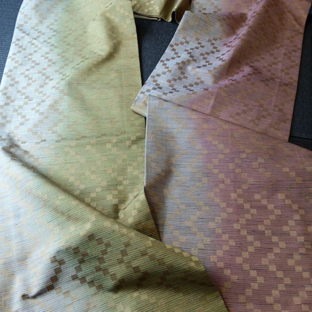 菅原工房 手先二通り　袋帯　霞　リバーシブル　縦縞