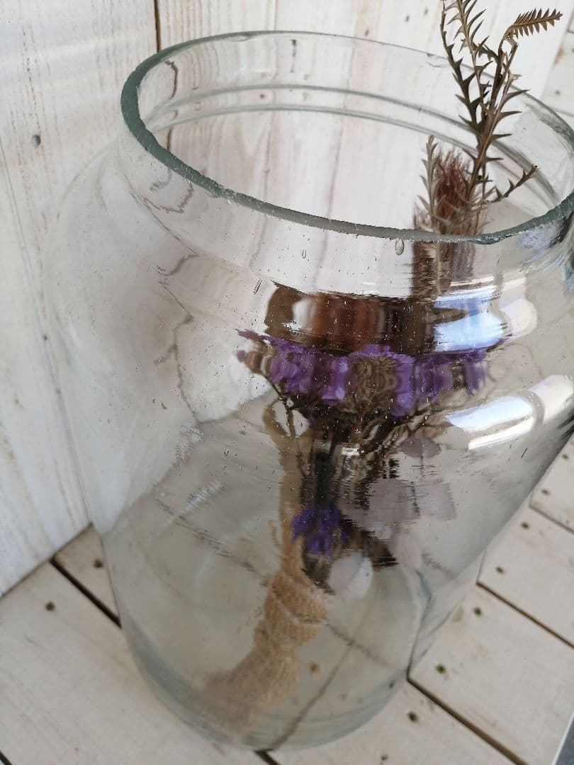 アルミ蓋のガラス大瓶