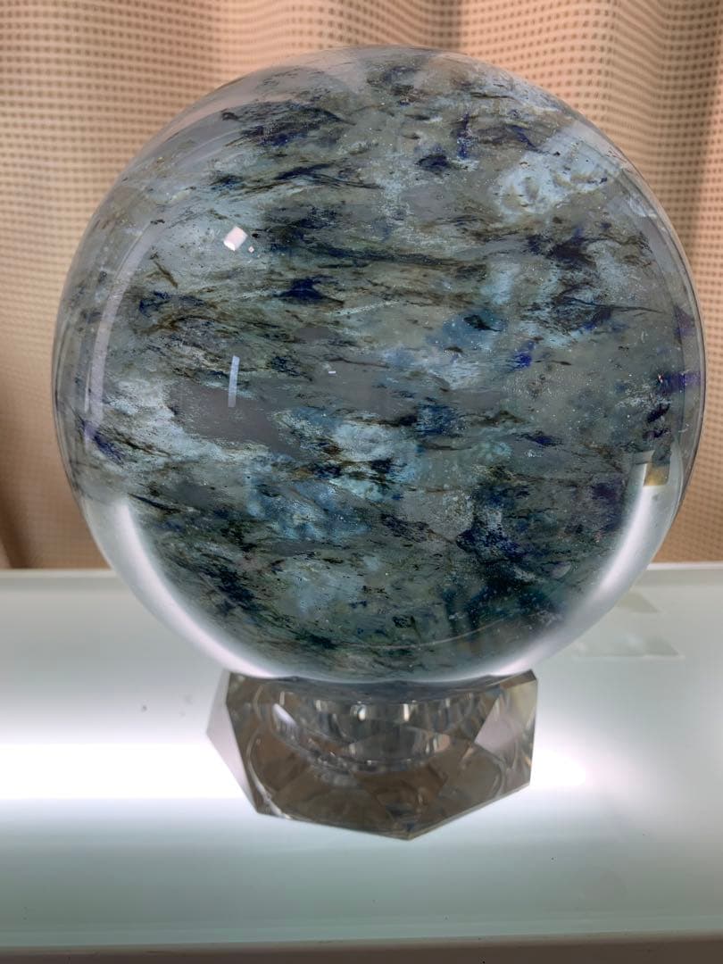 天然石　練物　ガラス　スフィア　丸玉　特大　レア