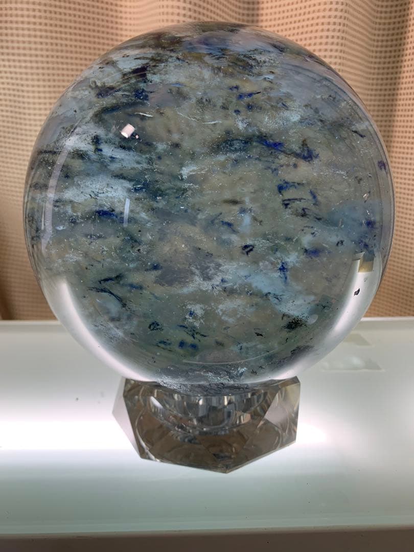 天然石　練物　ガラス　スフィア　丸玉　特大　レア