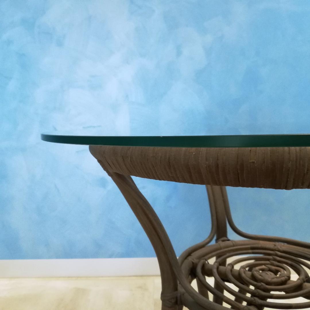 ◆SIKA DESIGN ラタン ガラス テーブル 北欧