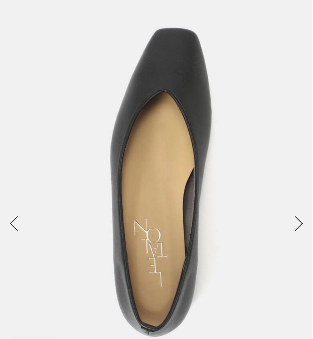 【美品】 ルタロン　スクエアVカットフラット　フラットシューズ　24.5㎝